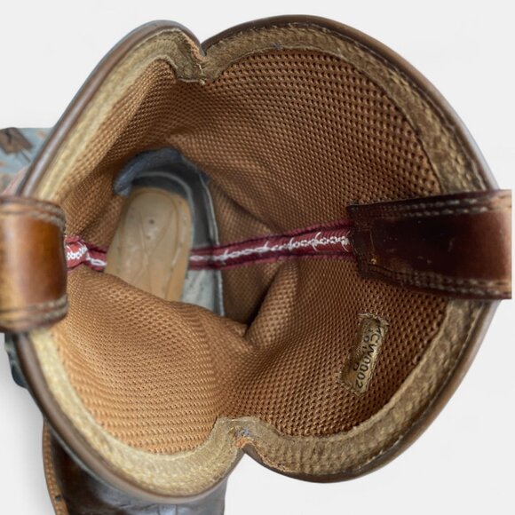 Twisted X Distressed Brown and Gray Western Boots - Picture 9 of 13